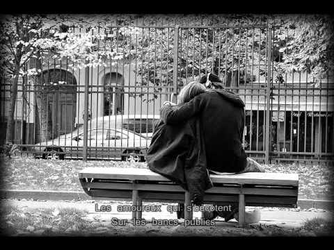 "Les amoureux des bancs publics" (avec paroles) - Georges Brassens