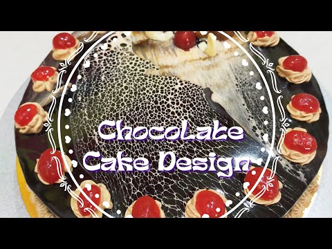 Ganache Cake Decorating Tutorials | Chocolate Mirror Glaze Cake Design | Chocolate Cake Design.