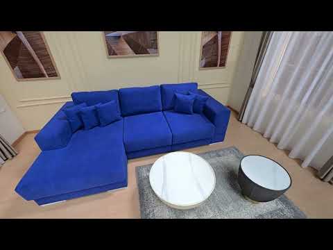 Colțar Extensibil Boston Albastru - Vega 38 Dreapta	 1