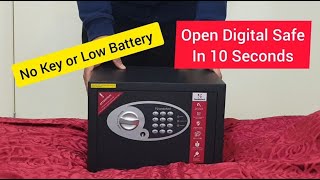 Open digital safe in 10 Seconds without key or low battery