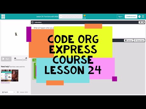 Code.org Lesson 24 - Code Org Express Course Lesson 24 Functions with Artist - Course E Lesson 14