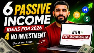 6 Passive Income Ideas for 2026 | Zero Investment | Build Income Online