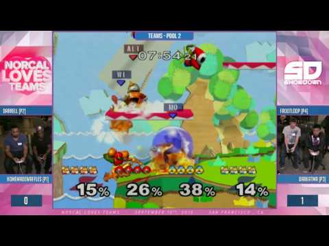 NorCal Loves Teams - Teams Pool 2: Darrell & HMW (Samus & Fox) vs Frootloop & Darkatma (Fox & Sheik)