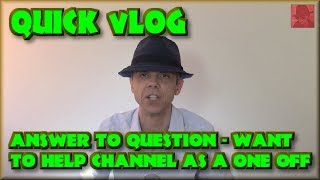 Answer to a question asked: One off Donations