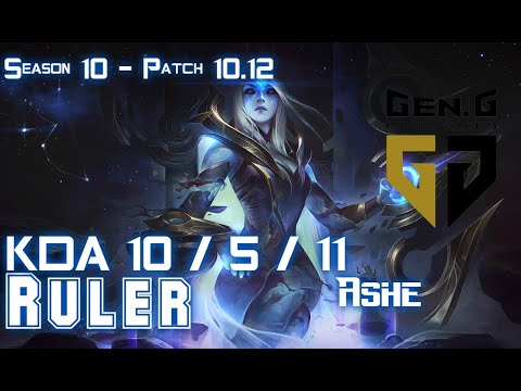 Gen Ruler ASHE vs APHELIOS ADC - Patch 10.12 KR Ranked