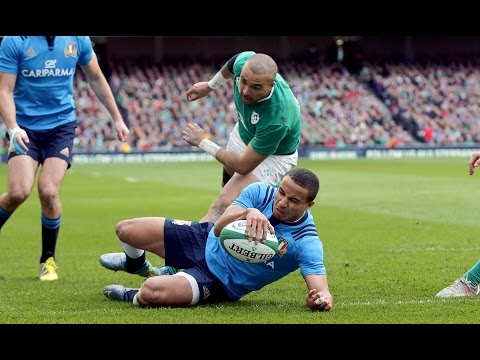 David Odiete scores try after great pass wide! | RBS 6 Nations