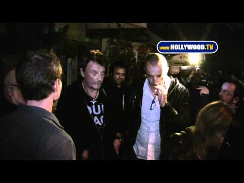 Grumpy, Grizzly Johnny Hallyday Curses Paps at Il Piccolino