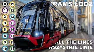 🇵🇱 Trams in Łódź (Lodz) - All the Lines (2023) (4K)