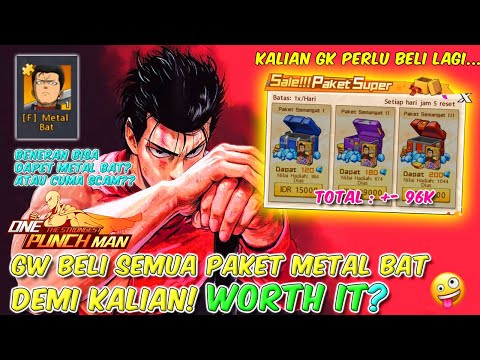 GW BELI PAKET METAL BAT JADI KALIAN GAK PERLU LAGI!! WORTH IT GK NIH? One Punch Man The Strongest