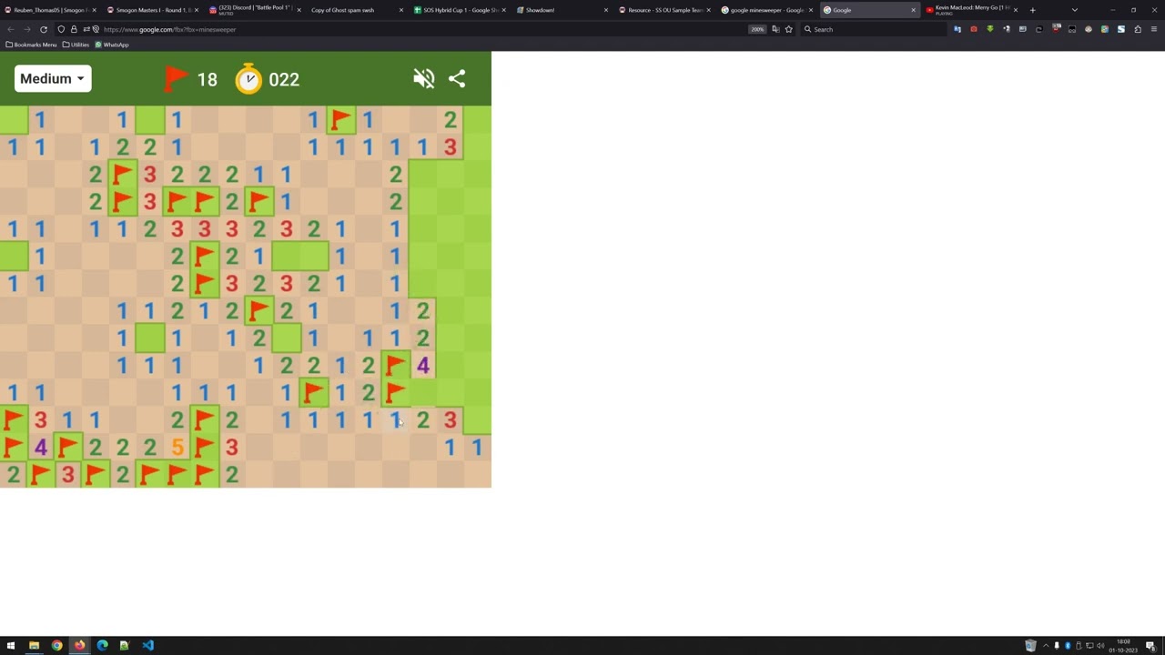 Minesweeper Run 3 - Google Minesweeper (Any% , Medium) 0:30