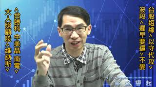 【掌聲響起】#賴昇楷 0225 - 短線”以守代攻”及波段”遲早要還”看法不變；《南電》高券資比，鎖定大人照顧股《維納斯》；剖析《中美晶、台勝科、玉晶光》 (圖)