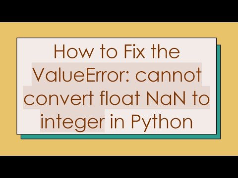 Valueerror Cannot Convert Float Nan To Integer
