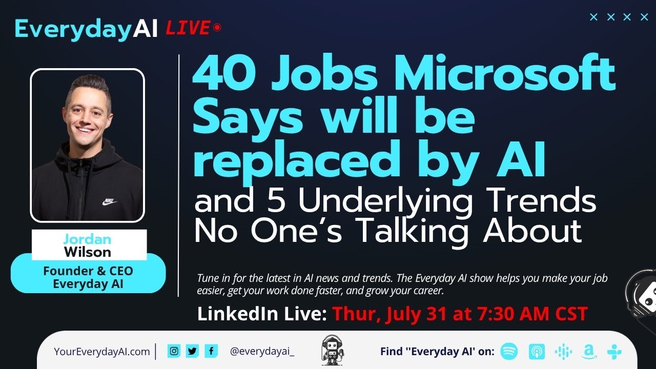40 Jobs Microsoft Says will be replaced by AI and 5 Underlying Trends No One’s Talking About
