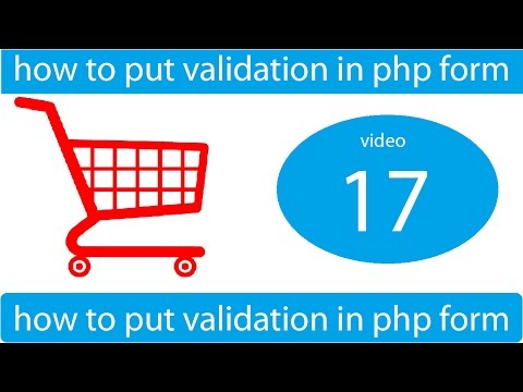 how to put validation in php form