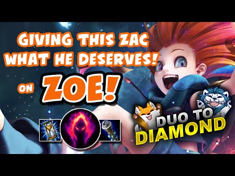 GIVING ZAC WHAT HE DESERVES ON ZOE! DUO TO DIAMOND - VICKSY | League of Legends