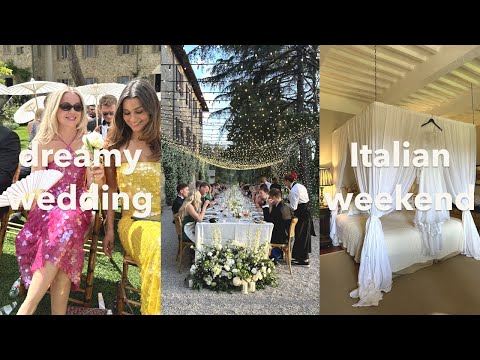 My sisters dreamy Italian wedding weekend  | White rehearsal dinner, chatty GRWM & pizza pool party