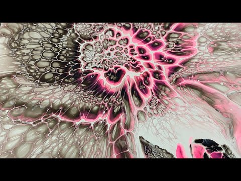 #17 Electric Spider - US Floetrol CA and a Hairdryer | Acrylic Pour Painting | Fluid Abstract Art