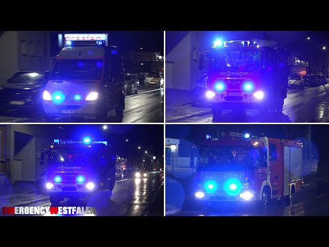 [FEUER SOS] - Einsatzfahrten der Feuerwehr Eschweiler zu Feuer mit Menschenleben in Gefahr