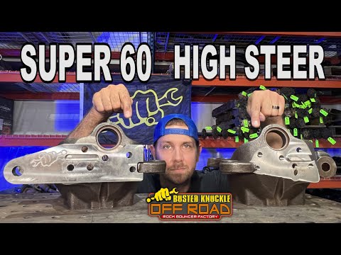 FLAT TOP SUPER DUTY DANA 60 KNUCKLES & KEYED HIGH STEER ARMS