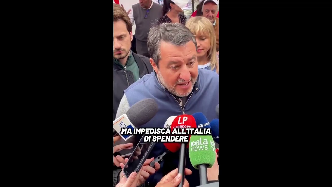SALVINI: "MILIARDI PER LE ARMI SÌ, PER GLI ITALIANI NO? L'ASSURDO REGOLAMENTO DI BRUXELLES"