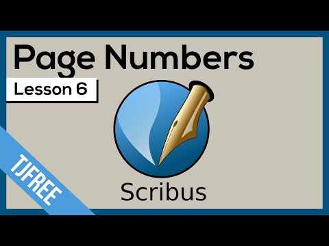 Scribus Lesson 6 - Numbering Pages