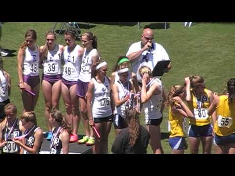 Lexi Rampetsreiter - 4x800  State Track Meet Awards Ceremony on 5/24/13.