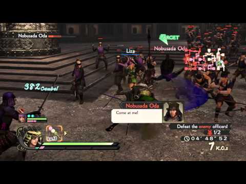 SAMURAI WARRIORS 4: Liza (created character) & Masamune Date gameplay