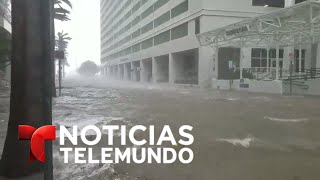 Brickell bajo el agua en el centro de Miami Fl con