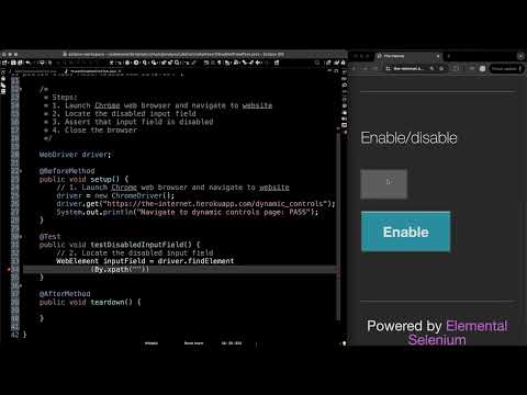 How To Assert Disabled Fieldelement Tutorial Selenium Testng Java