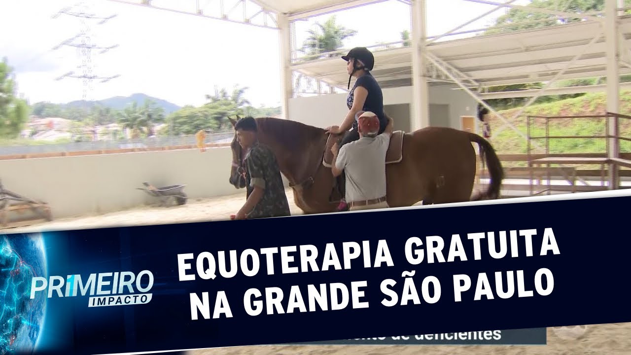 Projeto de equoterapia gratuita muda vida de pessoas com deficiência | Primeiro Impacto (31/01/20)