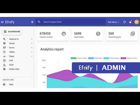 Efnify - Material Design Admin Template | Themeforest Website Templates and Themes