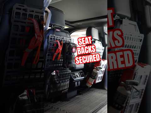 RUGGED interior storage for the most dangerous gear you keep in your vehicle - Seat Back MOLLE Kits