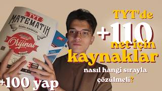 TYT +110 net için kullandığım kaynaklar ve nasıl çözülmeli? 