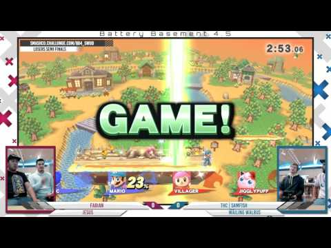 BB4.5 - Fabian & Jesus Vs. THC|Samfish & Wailing Walrus - LSF - Smash 4