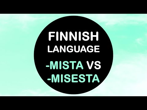 LEARN FINNISH | -MINEN VERB (IN DIFFERENT CASES)