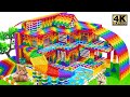 Amazing Satisfying With Magnet Balls Build Villa Has Swimming Pool Water Slide From Rooftop