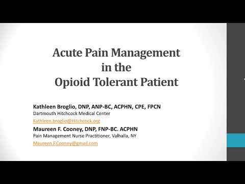 Lunch n' Learn – Acute Pain Management in Opioid Tolerant Individuals