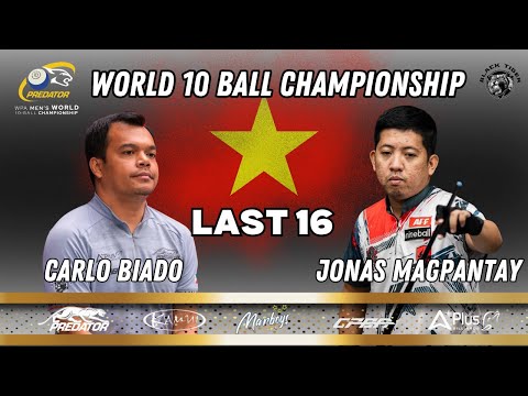 LAST 16| Carlo Biado VS Jonas Magpantay | World 10 Ball Championship 2025