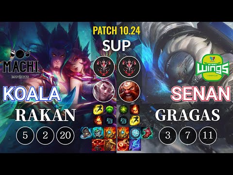 MCX Koala Rakan vs JAG Senan Gragas Sup - KR Patch 10.24