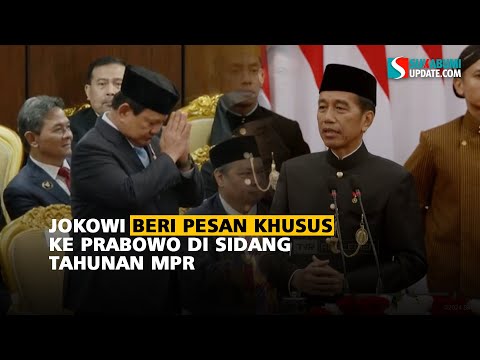 Jokowi Beri Pesan Khusus ke Prabowo di Sidang Tahunan MPR