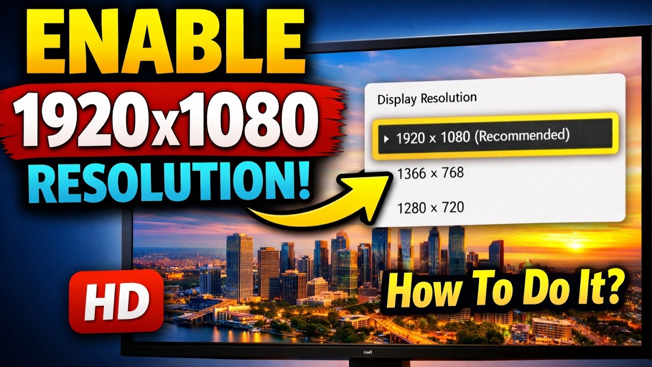 How do I Enable 1920x1080 Resolution? [Updated Guide]