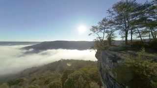 preview picture of video 'One Foggy Fall Morning at the Stone Door Overlook - GoPro Time Lapse Video'