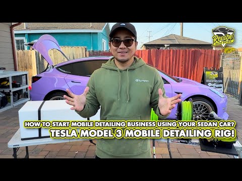 , title : 'How to start mobile detailing business using your sedan car | Tesla Model 3 Detailing Rig Setup!'