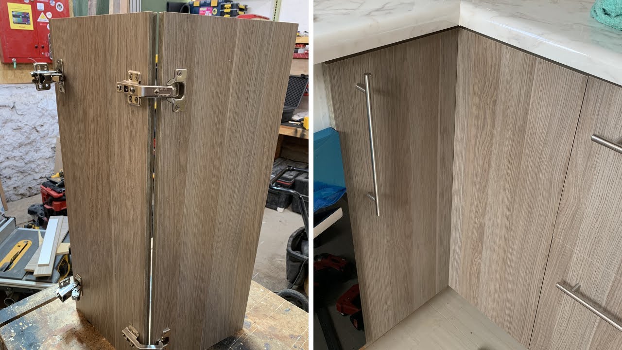 Instalar bisagra para modulo esquina en mueble de cocina