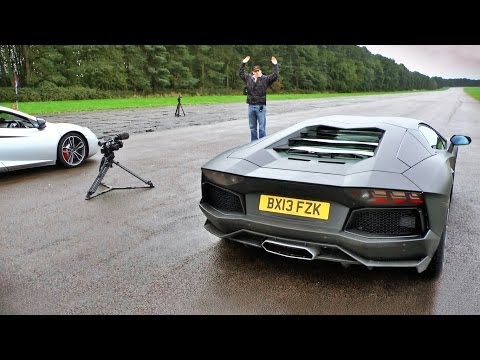 Lamborghini Aventador vs. McLaren 12C - DRAG RACE!