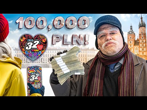 Wrzuciłem 100,000 ZŁ do puszki WOŚP... Jako dziadek(?) Ukryta Kamera, Reakcja wolontariuszy (serio)