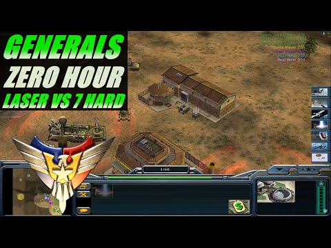 C&C Generals Zero Hour USA LASER  vs 7 Hard armies   ( Twilight Flame )