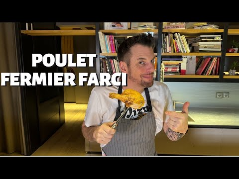 Stuffed chicken with mushrooms, liver and cognac