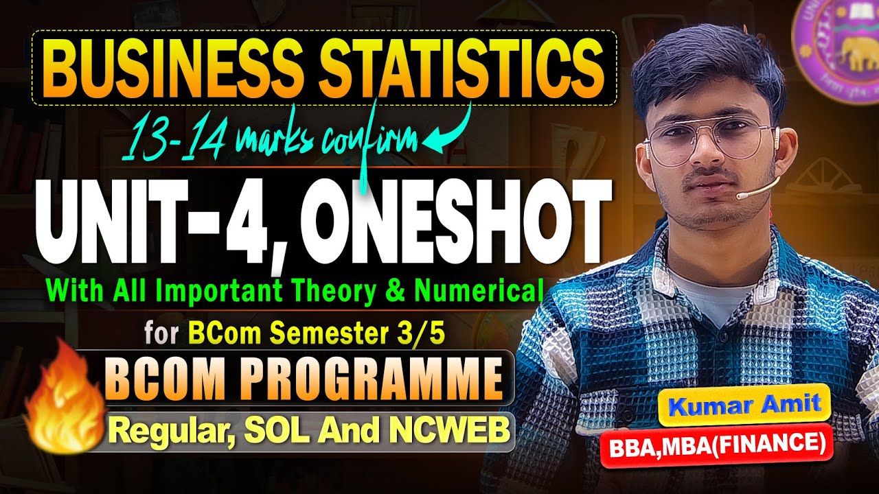 Time Series Analysis Oneshot 2025 | Unit 4 Business Statistics | DU Sem 3 Regular/SOL/NCWEB