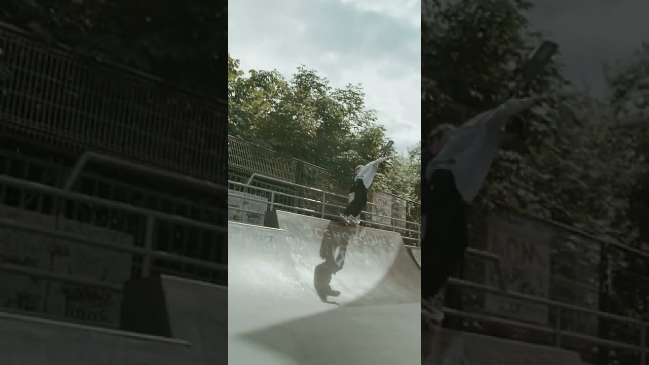 VIDEO STOCK ROYALTY FREE - Guy with skateboard at the ramp